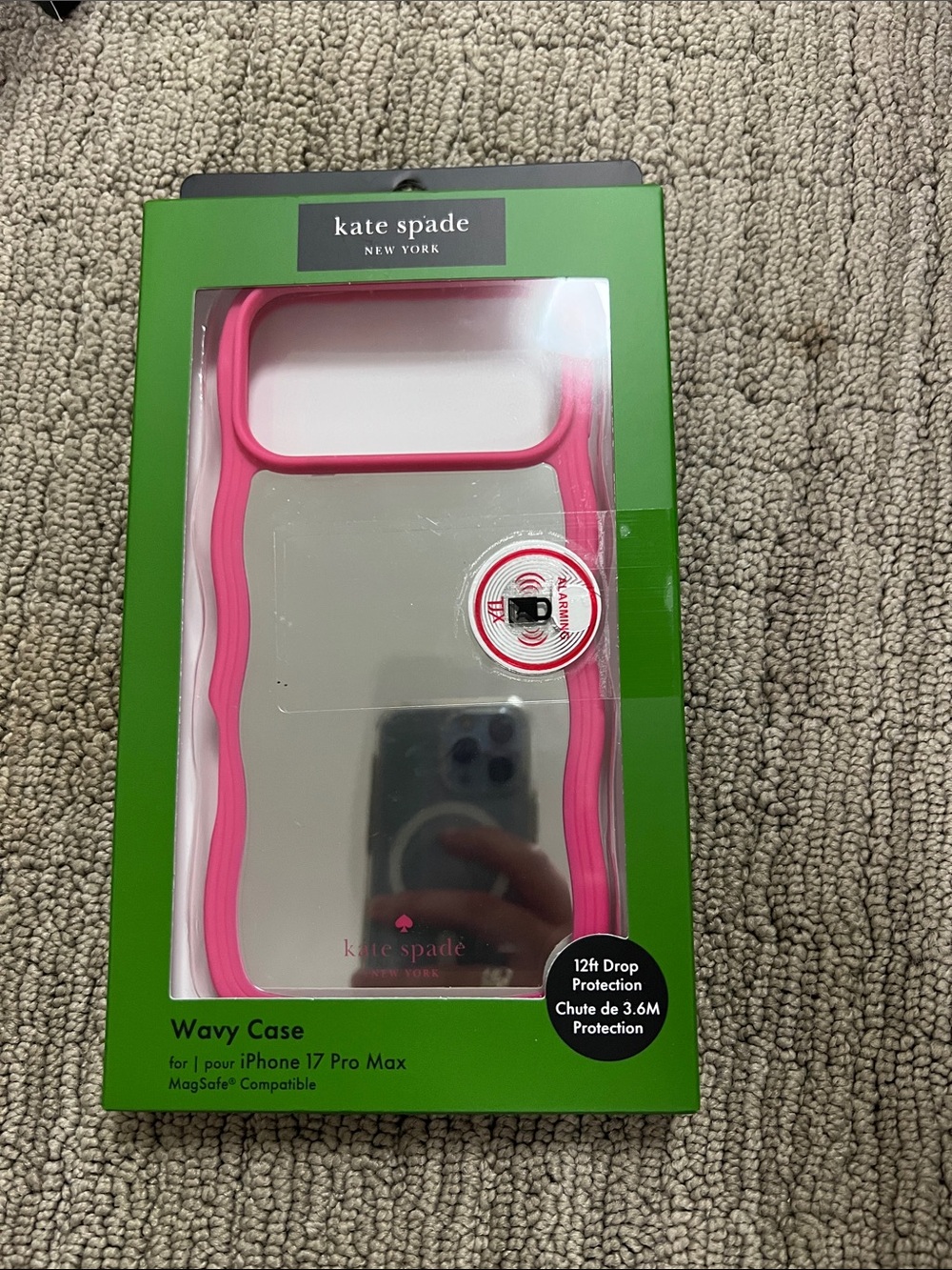 Kate Spade BNWT Mirror Wavy Case Hot Pink iPhone 17 Pro Max